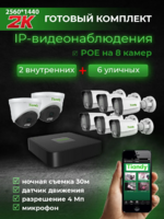 Готовый комплект IP видеонаблюдения на 8 камер с микрофоном 4Мп №4 - Охранные системы РЕАЛ - Екатеринбург